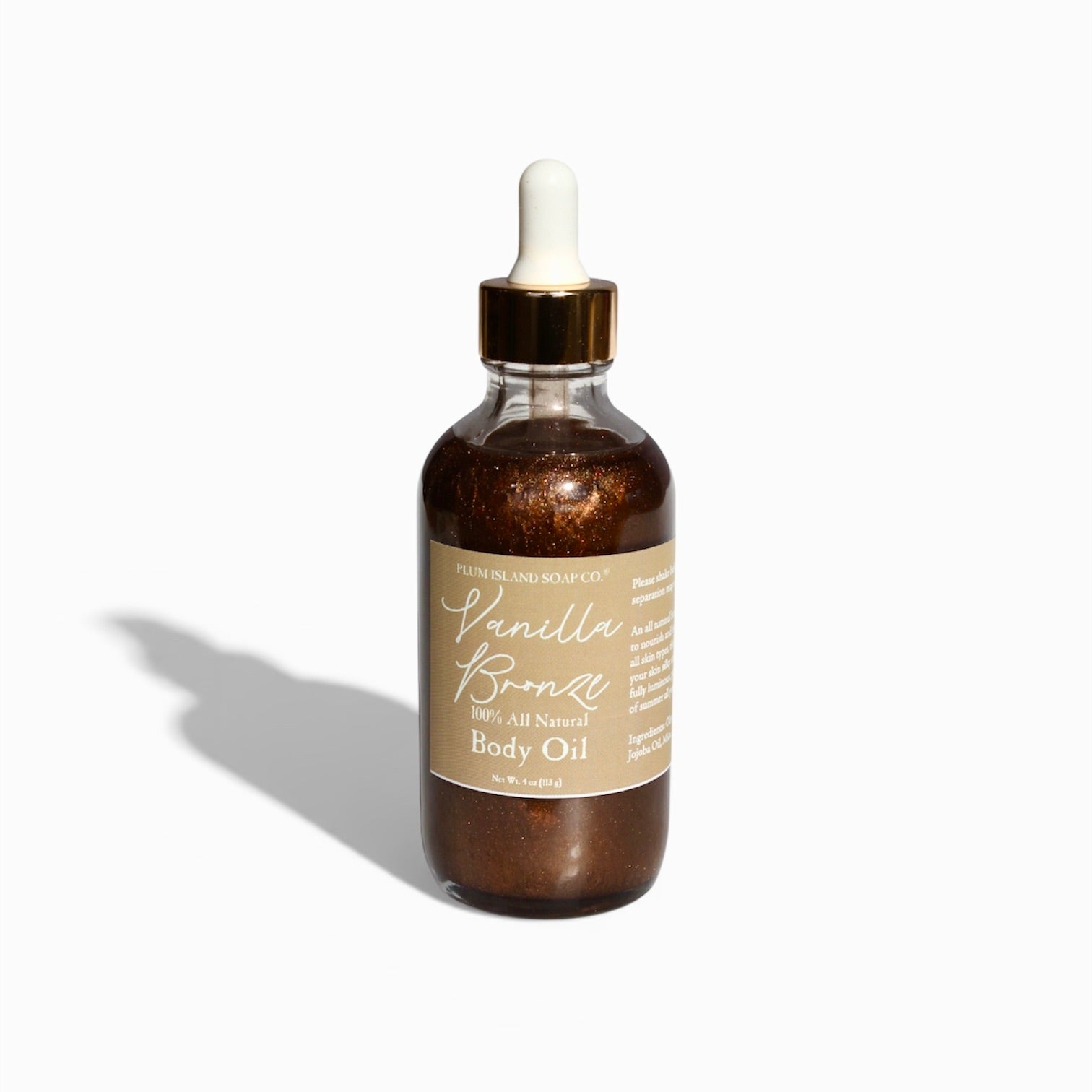 Vanilla Bronzer Shimmer Body Oil – Plum Island Soap Co.®